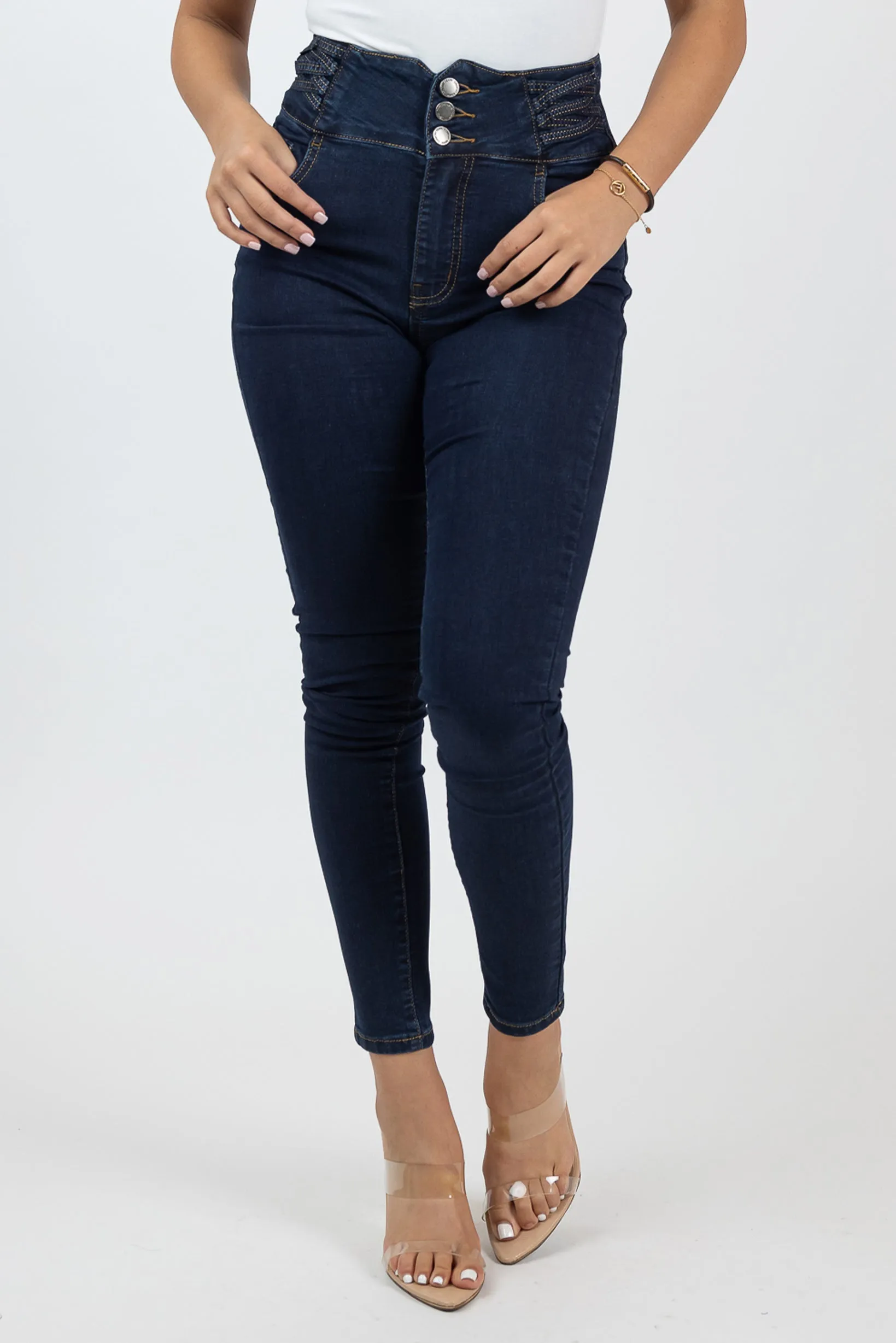 Nelly Waist Detailed Skinny Jeans