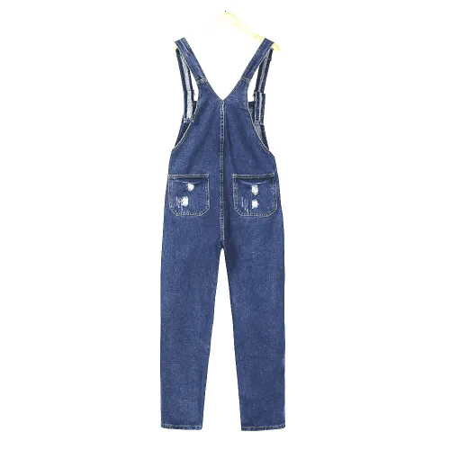 net red denim jumpsuit