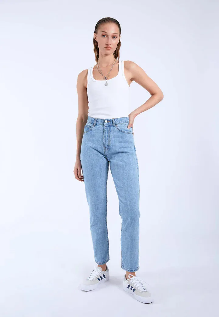 Nora Empress High Waisted Mom Jeans (Light Blue)