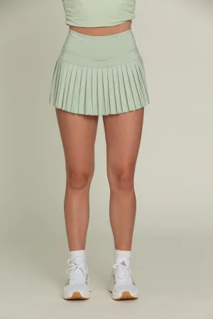 Pastel Green Pleated Tennis Skirt