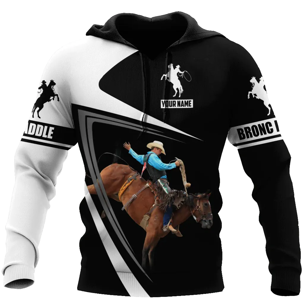 Personalized Rodeo Unisex Hoodie Bronc Riding Hoodies For Men And Women