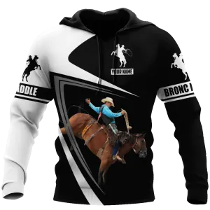 Personalized Rodeo Unisex Hoodie Bronc Riding Hoodies For Men And Women