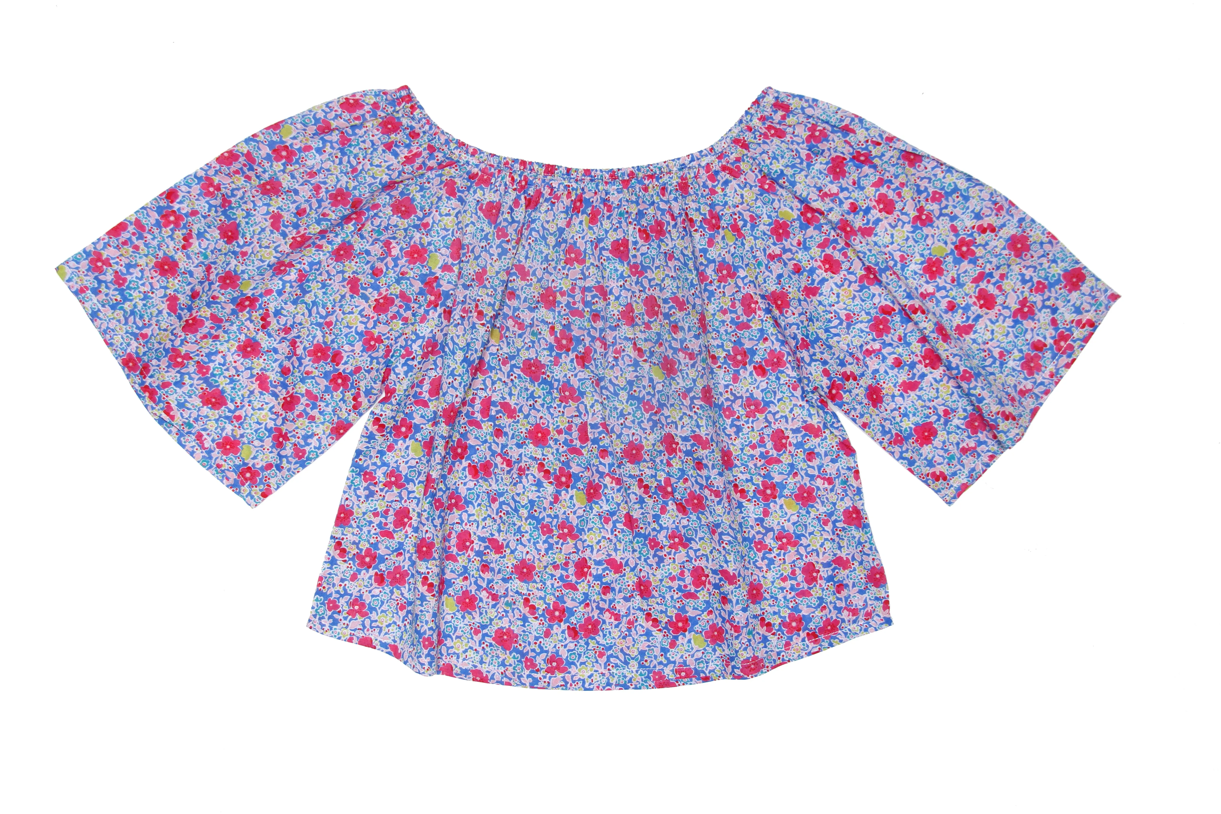 Petunia Blouse Azure Meadow