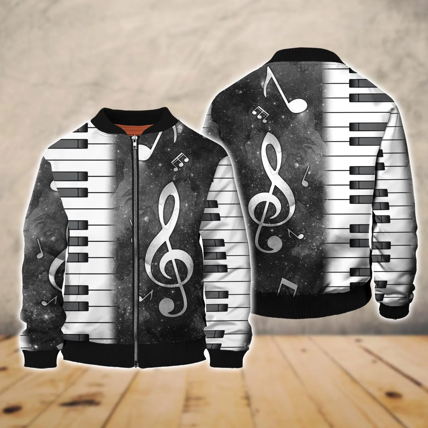 Piano Music 3D Printed Sweatshirt Shirts Gift for Piano Lover Multicolor