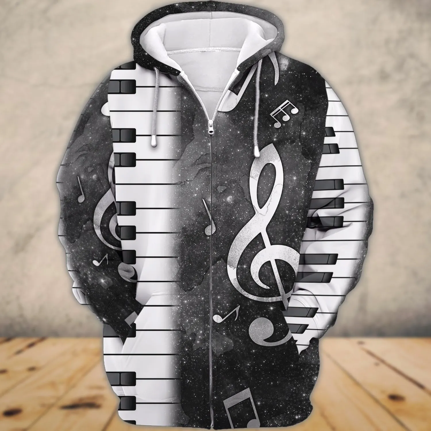 Piano Music 3D Printed Sweatshirt Shirts Gift for Piano Lover Multicolor