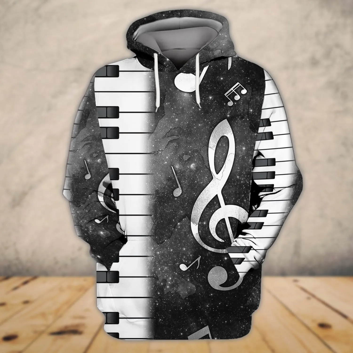 Piano Music 3D Printed Sweatshirt Shirts Gift for Piano Lover Multicolor