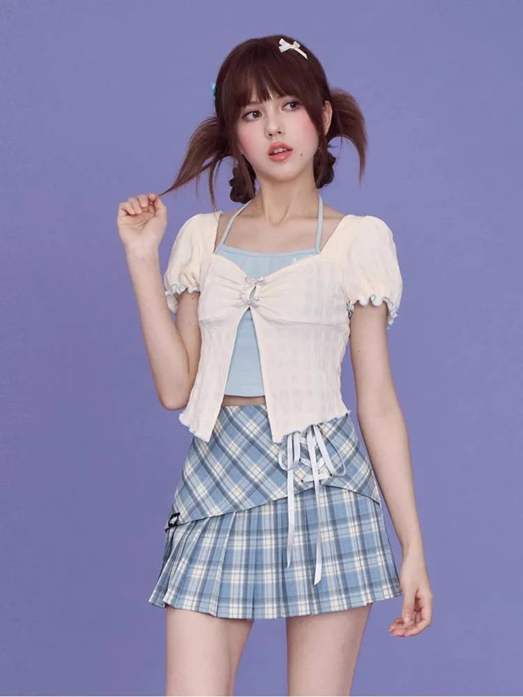 Plaid pleated skirt【s0000008923】