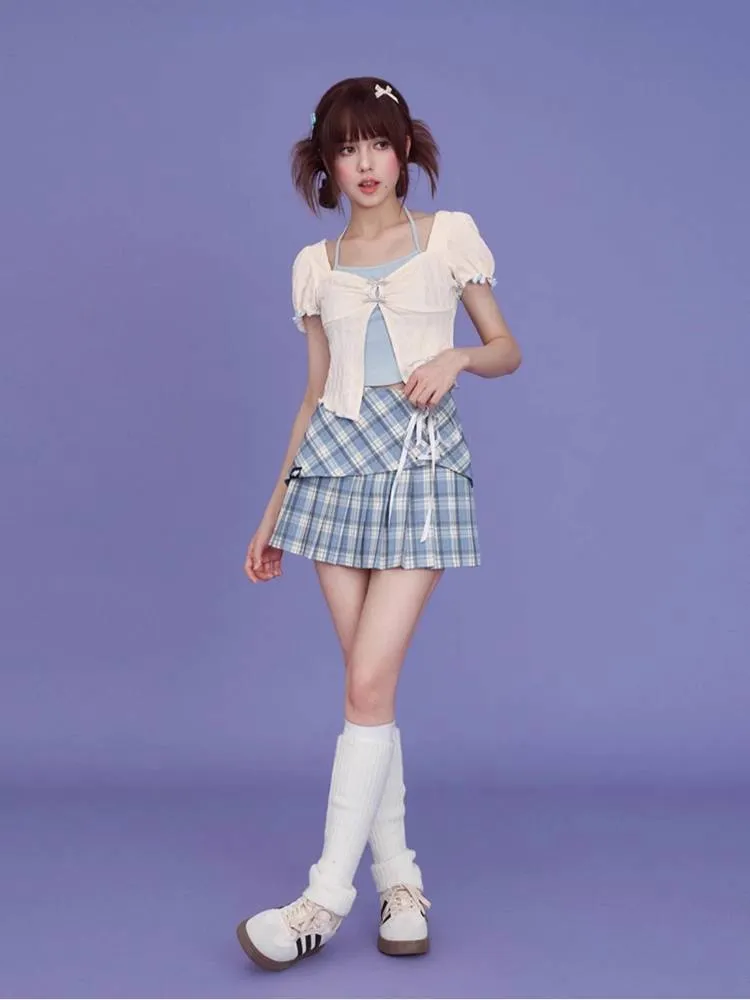 Plaid pleated skirt【s0000008923】