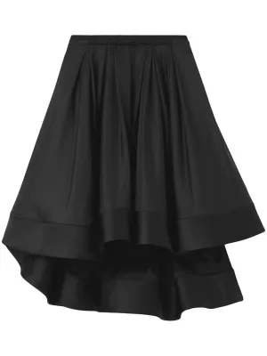 PLEATED FULL TAFFETA SKIRT 001 BLK