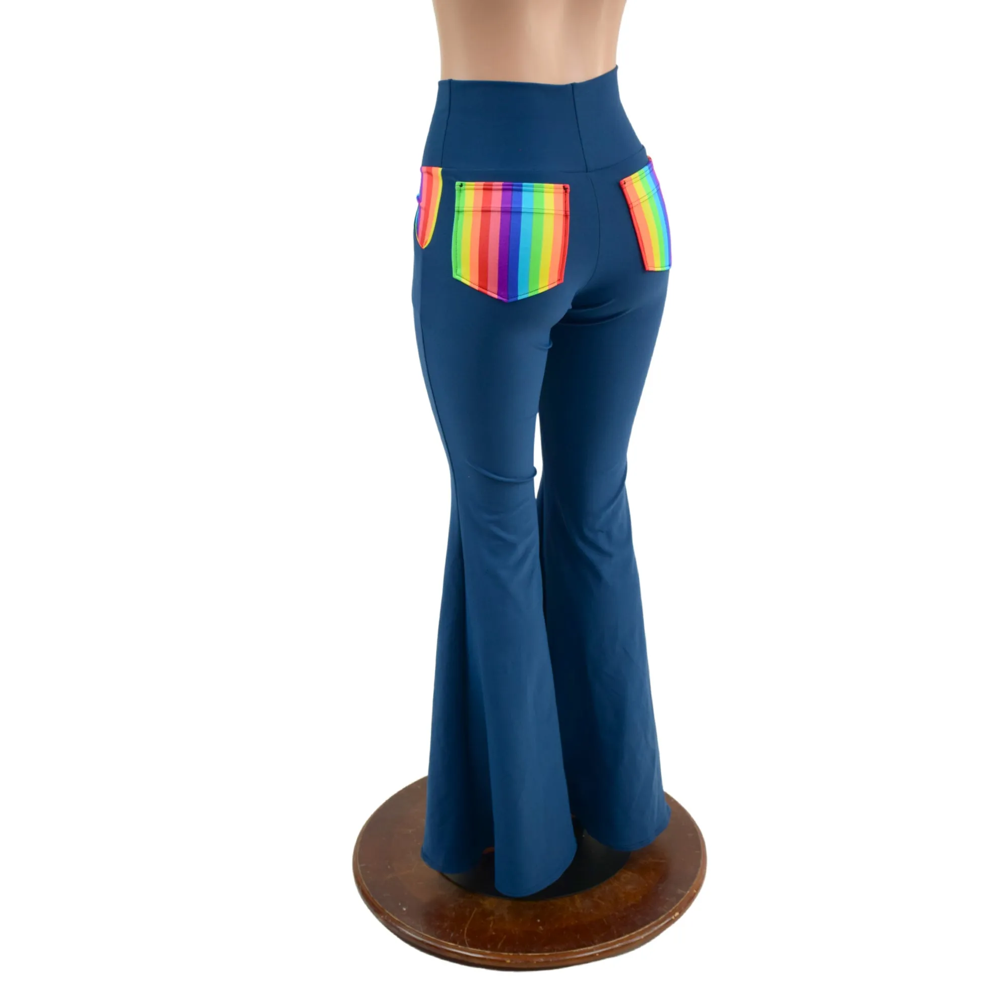 Poseidon High Waist Solar Flares with Rainbow Pockets