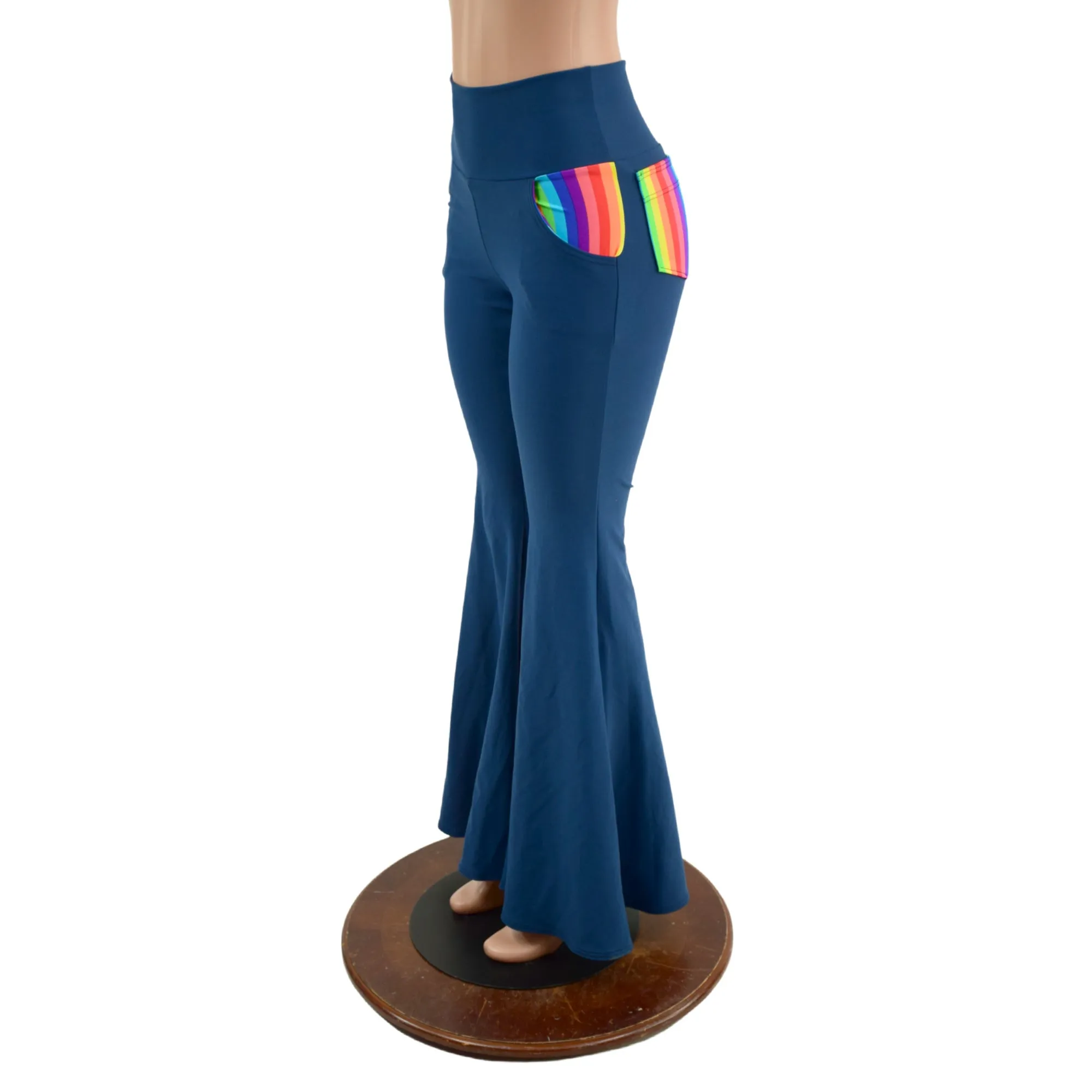 Poseidon High Waist Solar Flares with Rainbow Pockets