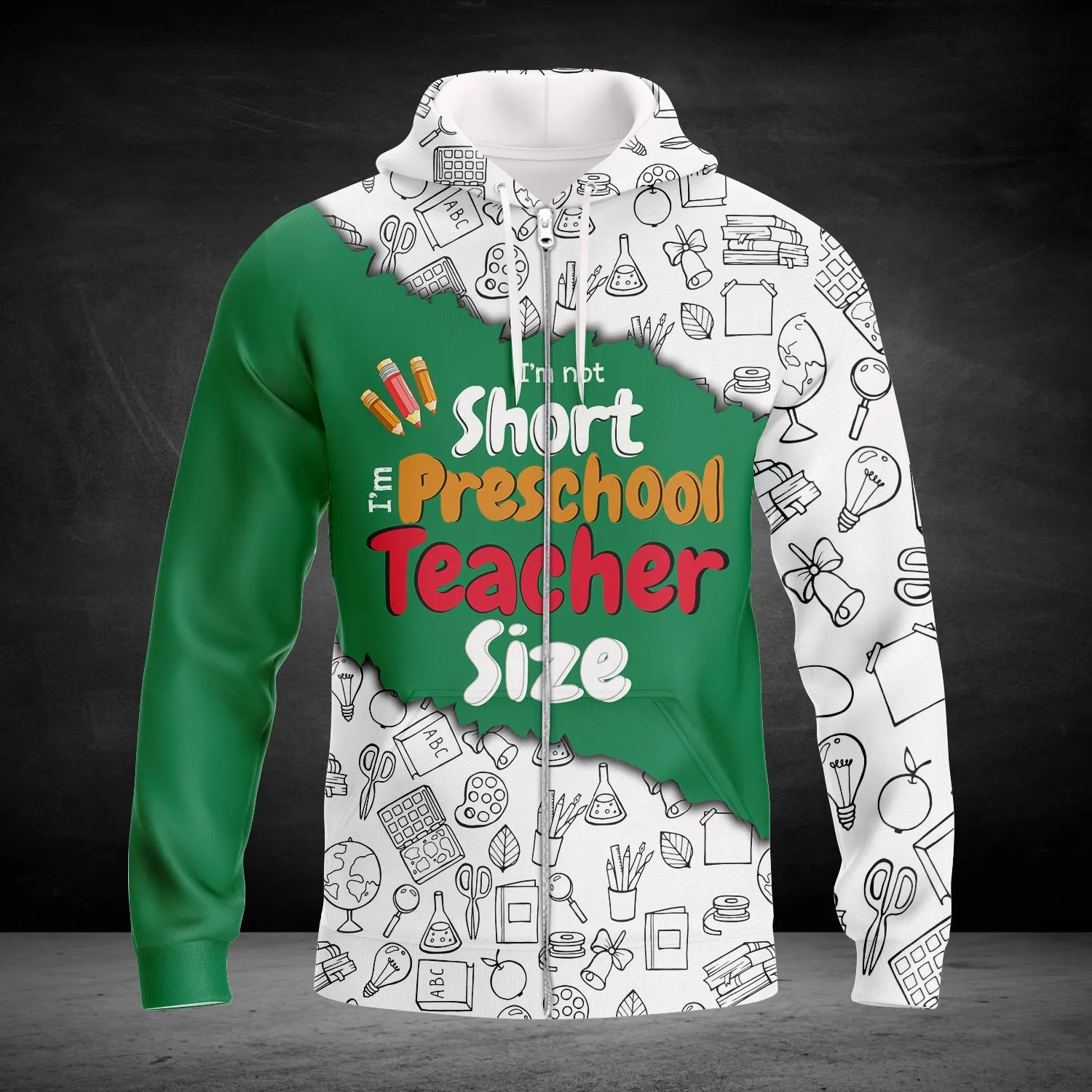 Preschool Teacher Graphic Design 3D Printed Sweatshirt Hoodie Shirts, Teacher Christmas Shirts Gift