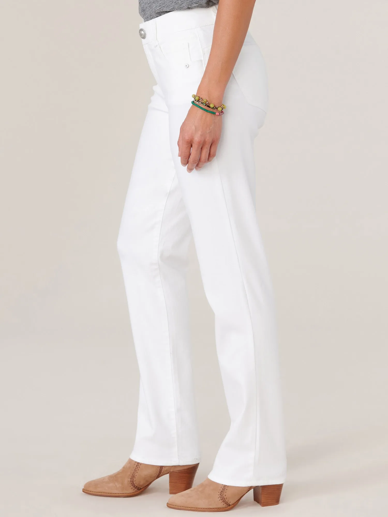 "Ab"solution® Petite White Straight Leg Jeans