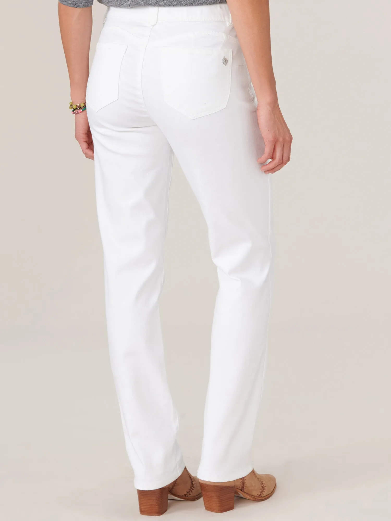 "Ab"solution® Petite White Straight Leg Jeans