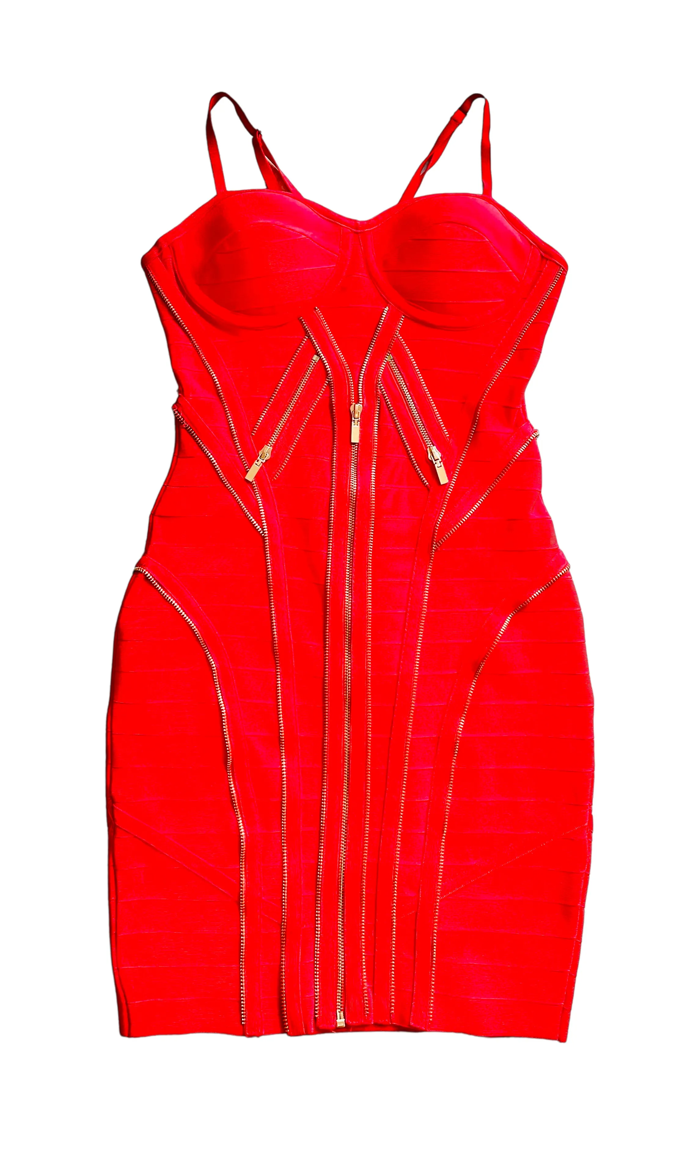 RENT Red Bandage Bodycon Dress