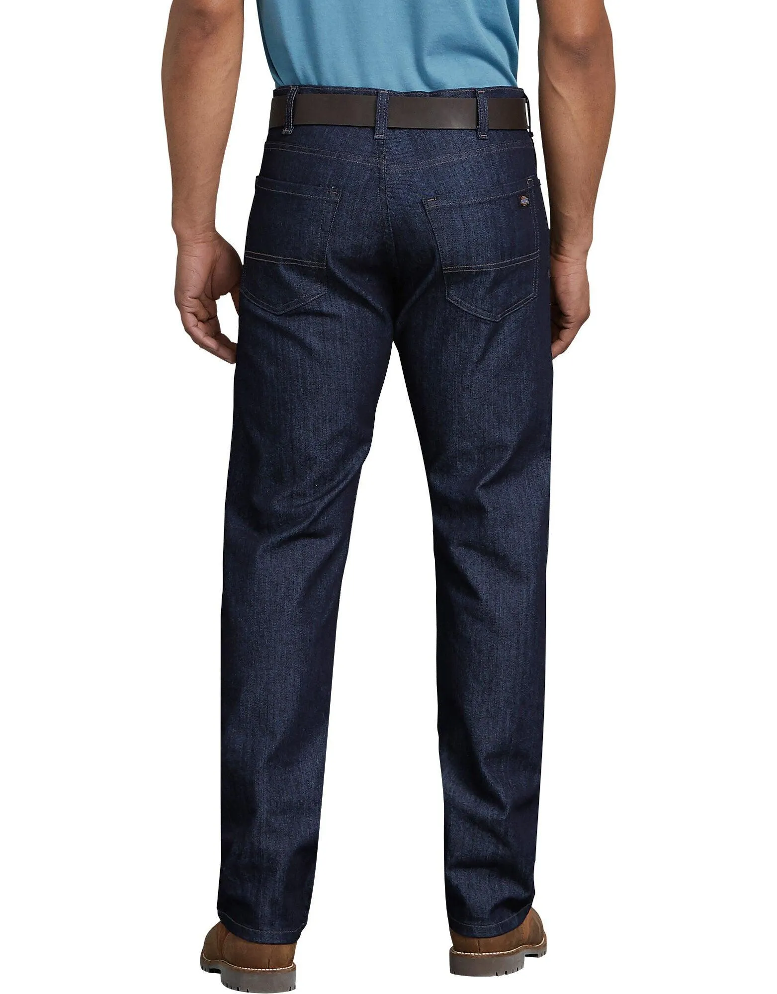 Review - Flex Regular Fit Straight Leg 5-Pocket Toughmax Denim Jeans (Rinsed Indigo Blue)