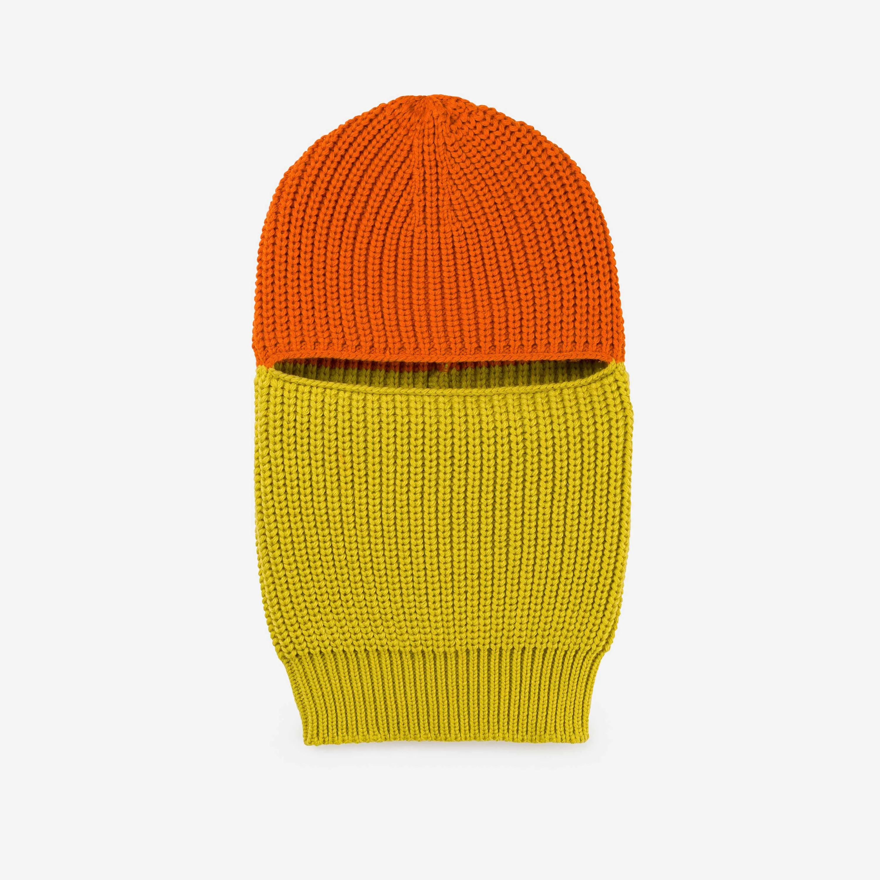 Ribbed Colorblock Balaclava