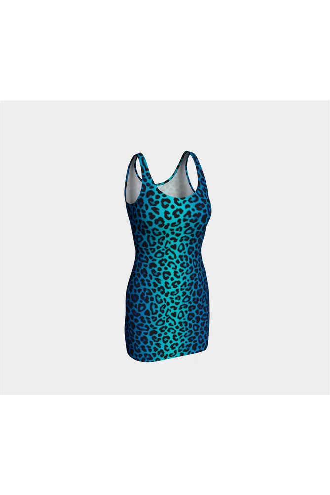 Robin Egg Blue Leopard Bodycon Dress