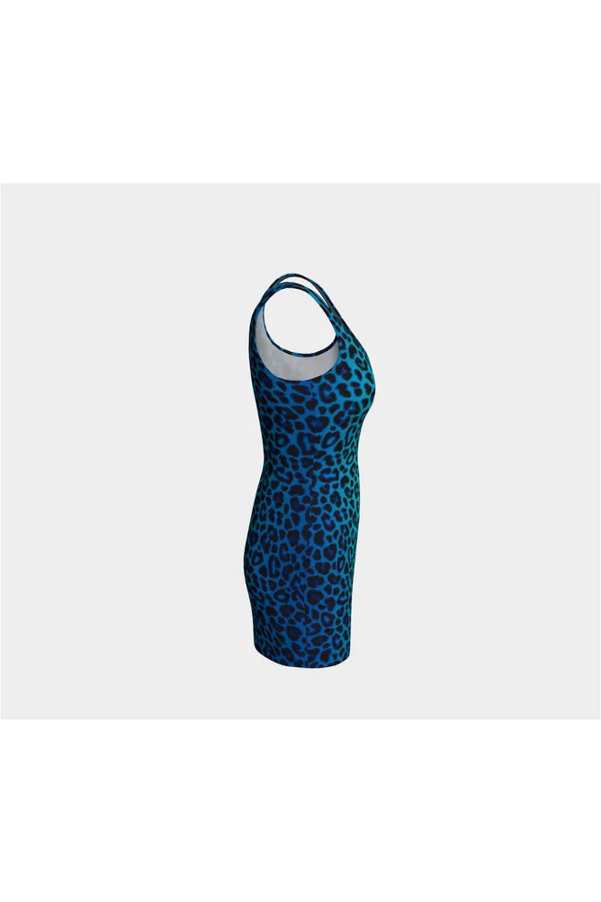 Robin Egg Blue Leopard Bodycon Dress