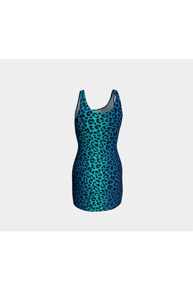 Robin Egg Blue Leopard Bodycon Dress