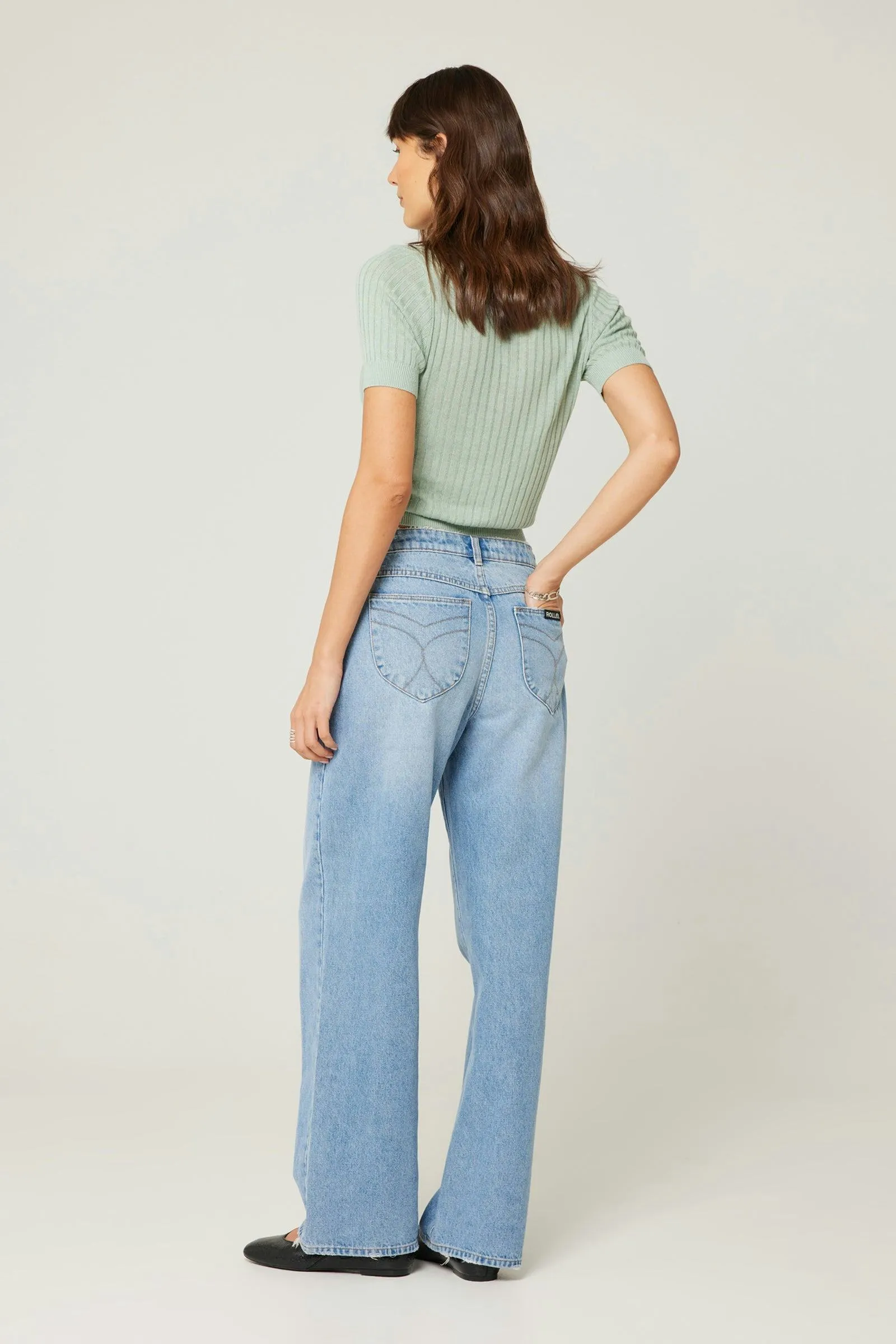 ROLLAS Kate Baggy Denim Pant - 90s Blue