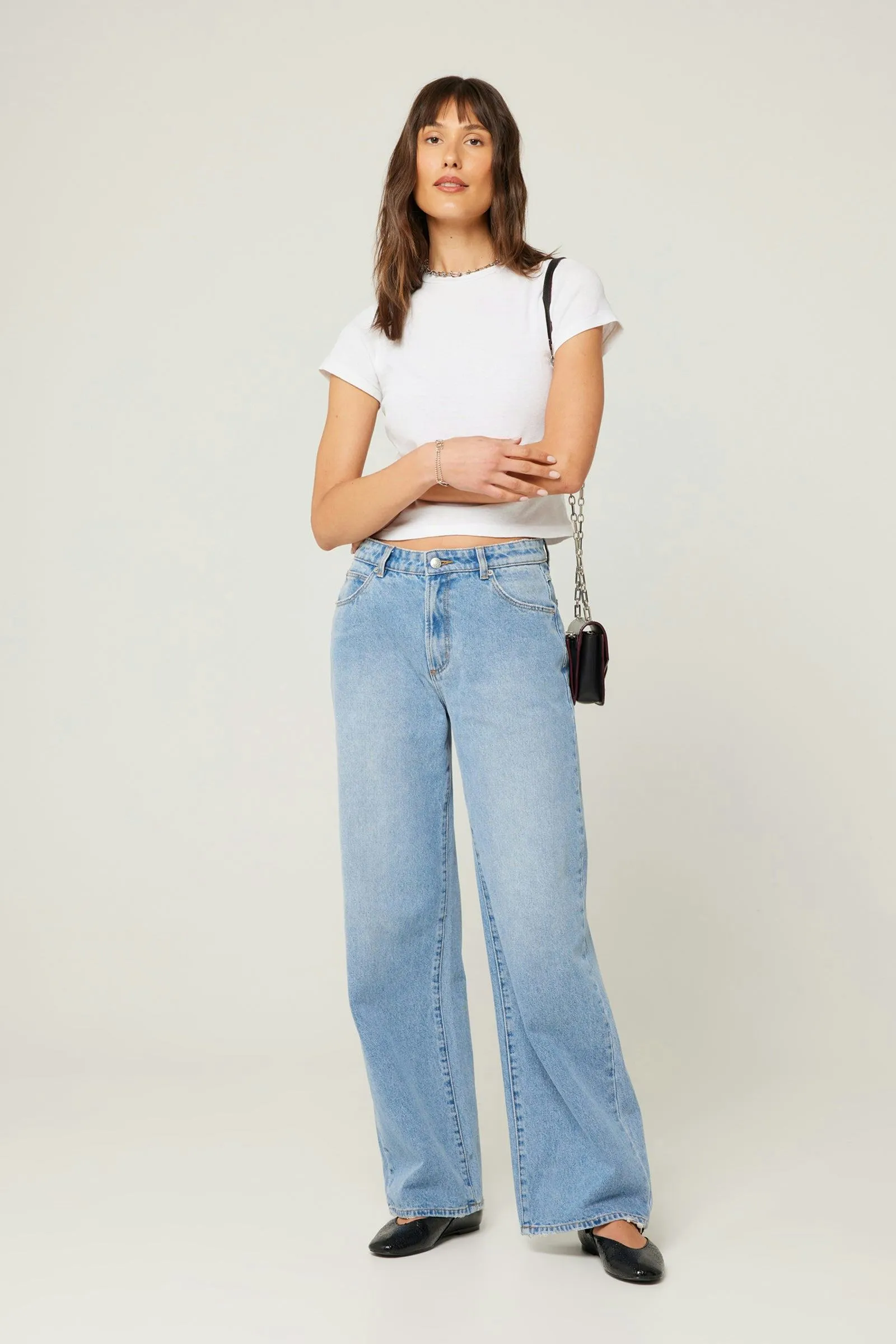 ROLLAS Kate Baggy Denim Pant - 90s Blue