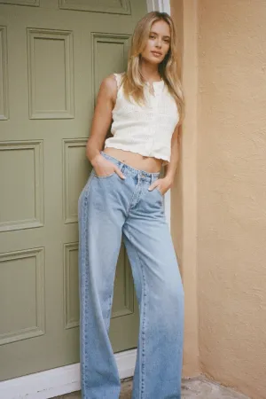 ROLLAS Kate Baggy Denim Pant - 90s Blue