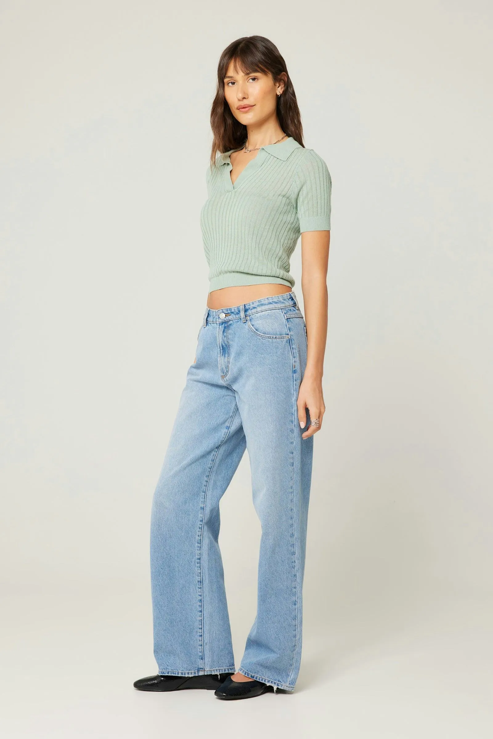 ROLLAS Kate Baggy Denim Pant - 90s Blue