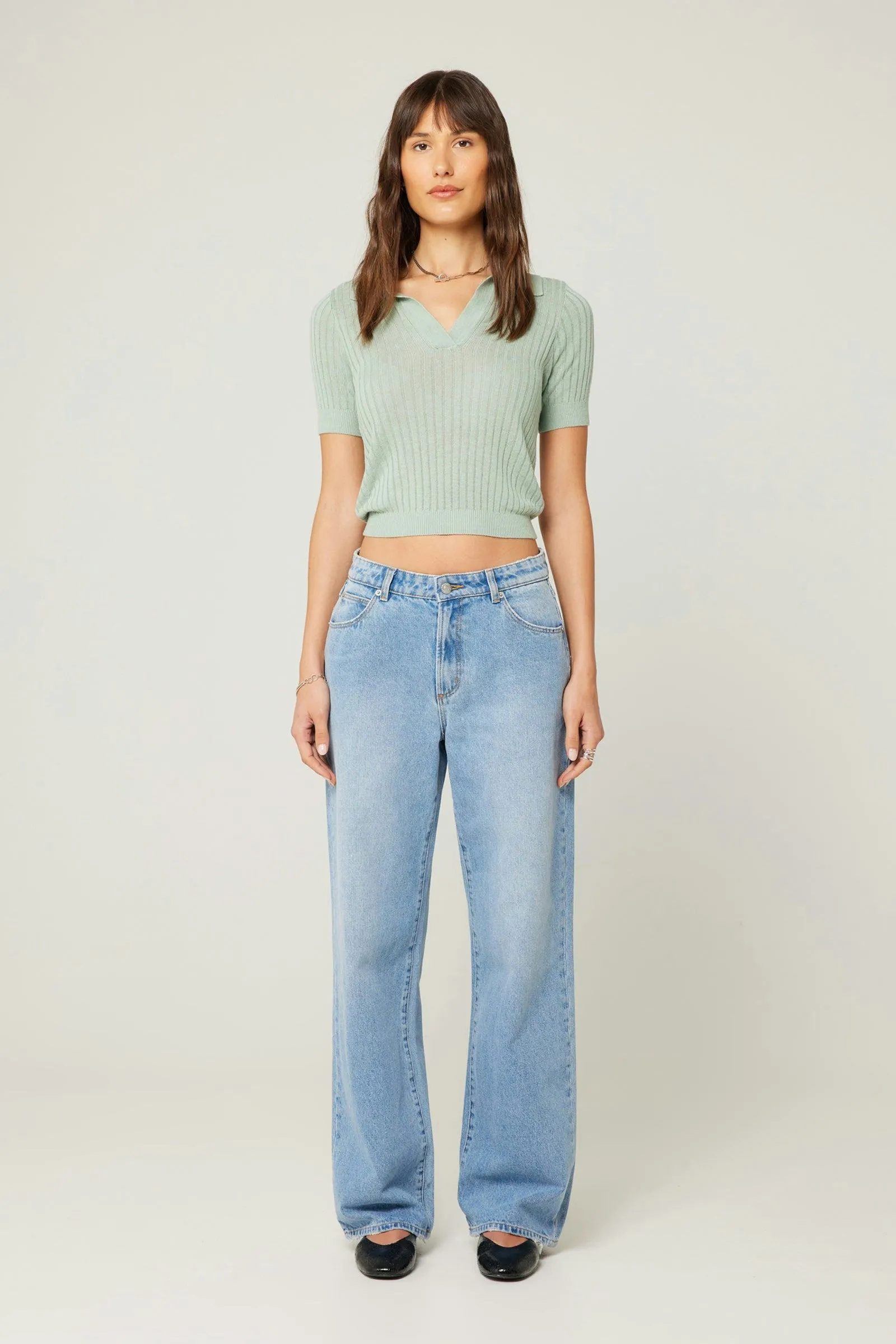 ROLLAS Kate Baggy Denim Pant - 90s Blue