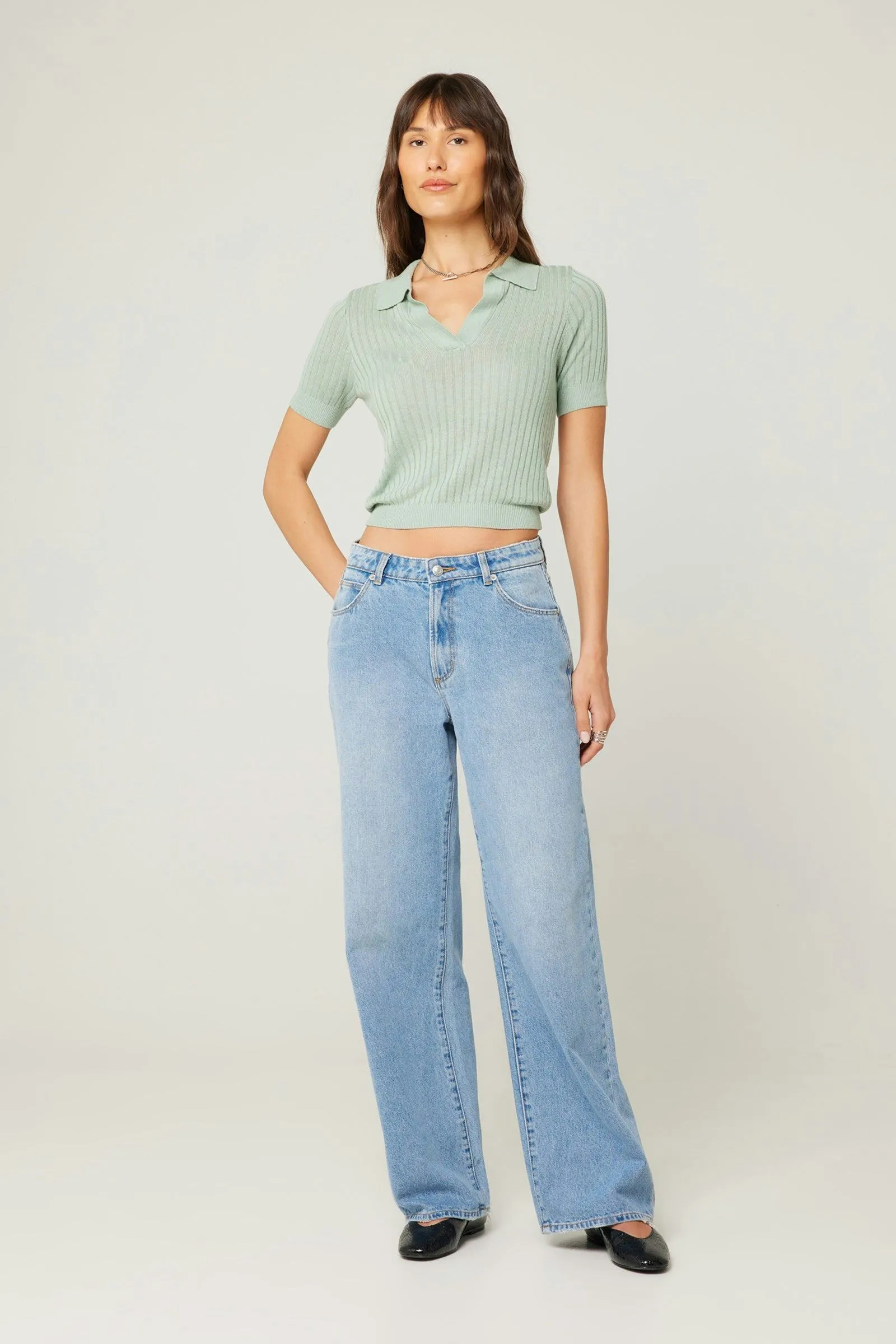 ROLLAS Kate Baggy Denim Pant - 90s Blue