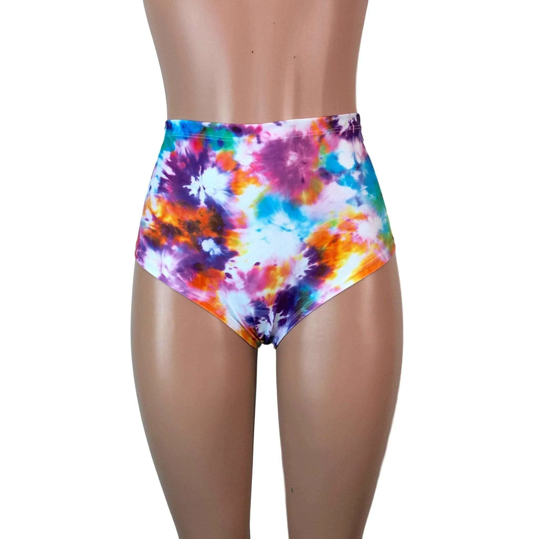 SALE - High Waist Scrunch Bikini Hot Pants - Tie Dye Blitz - Limited Sizes