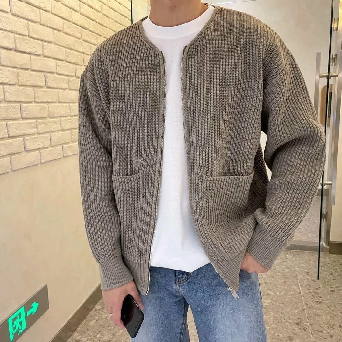 Samuel™ | Relaxed Fit Ribbed Knit Cardigan for Men