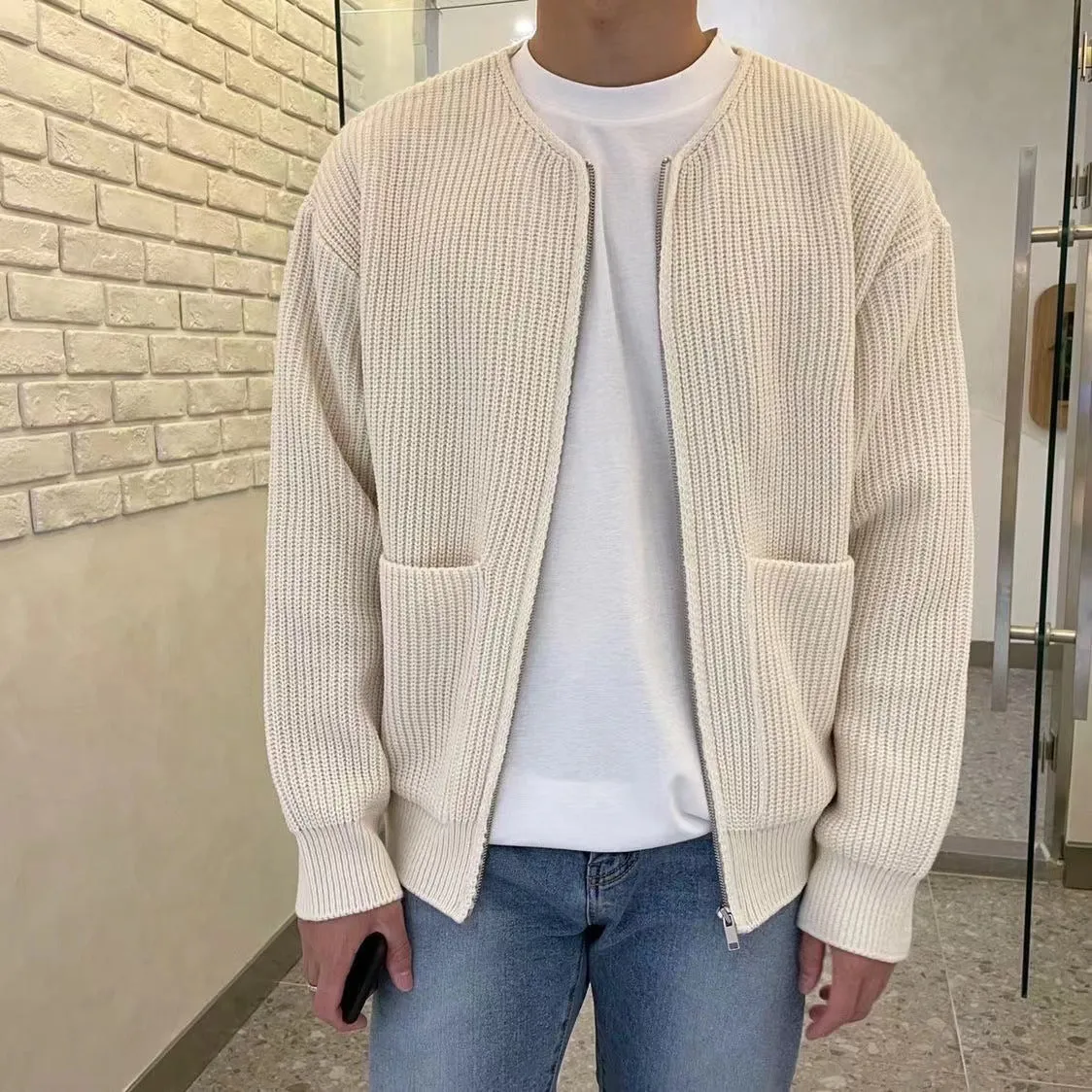 Samuel™ | Relaxed Fit Ribbed Knit Cardigan for Men