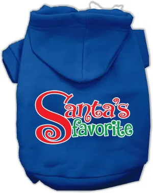 Santas Favorite Screen Print Pet Hoodie Blue Xl (16)