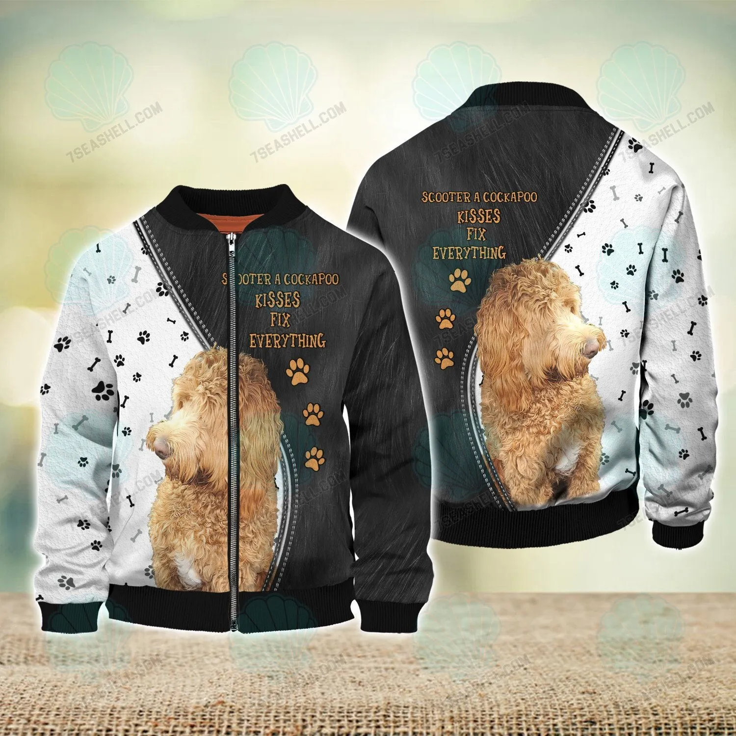 Scooter A Cockapoo Love 3D Full Print Shirts, Christmas Dog Memorial Gifts for loss of Dog