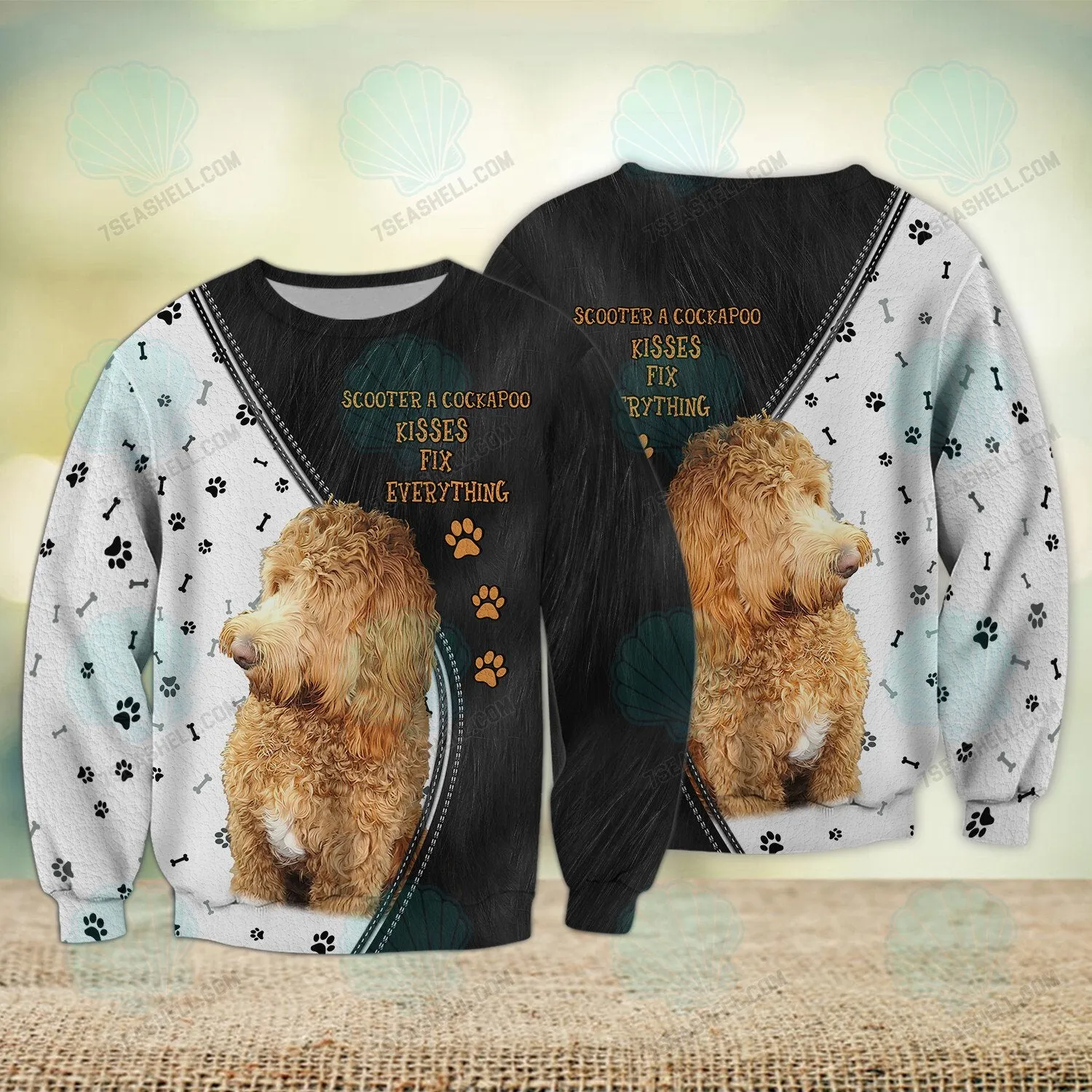 Scooter A Cockapoo Love 3D Full Print Shirts, Christmas Dog Memorial Gifts for loss of Dog