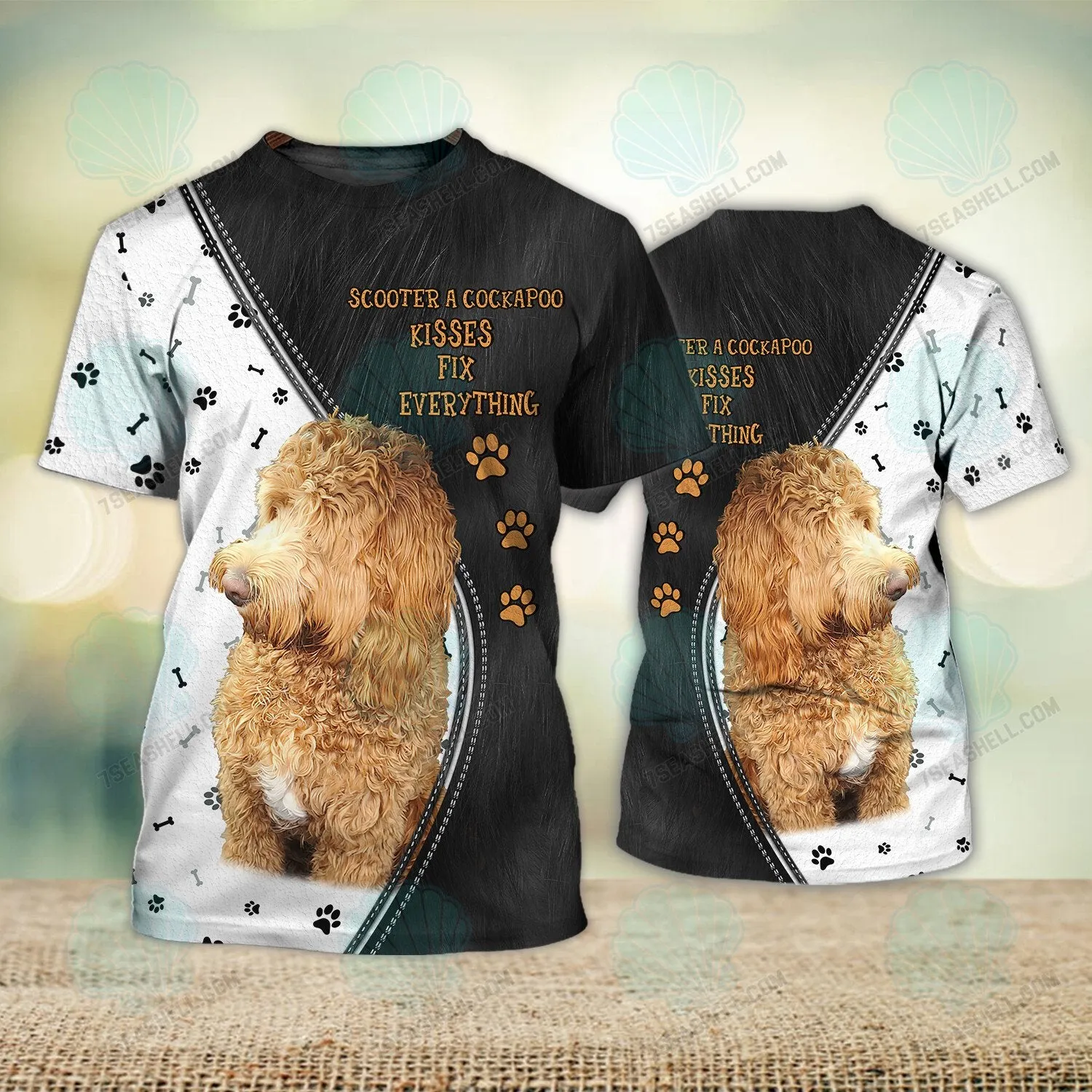 Scooter A Cockapoo Love 3D Full Print Shirts, Christmas Dog Memorial Gifts for loss of Dog