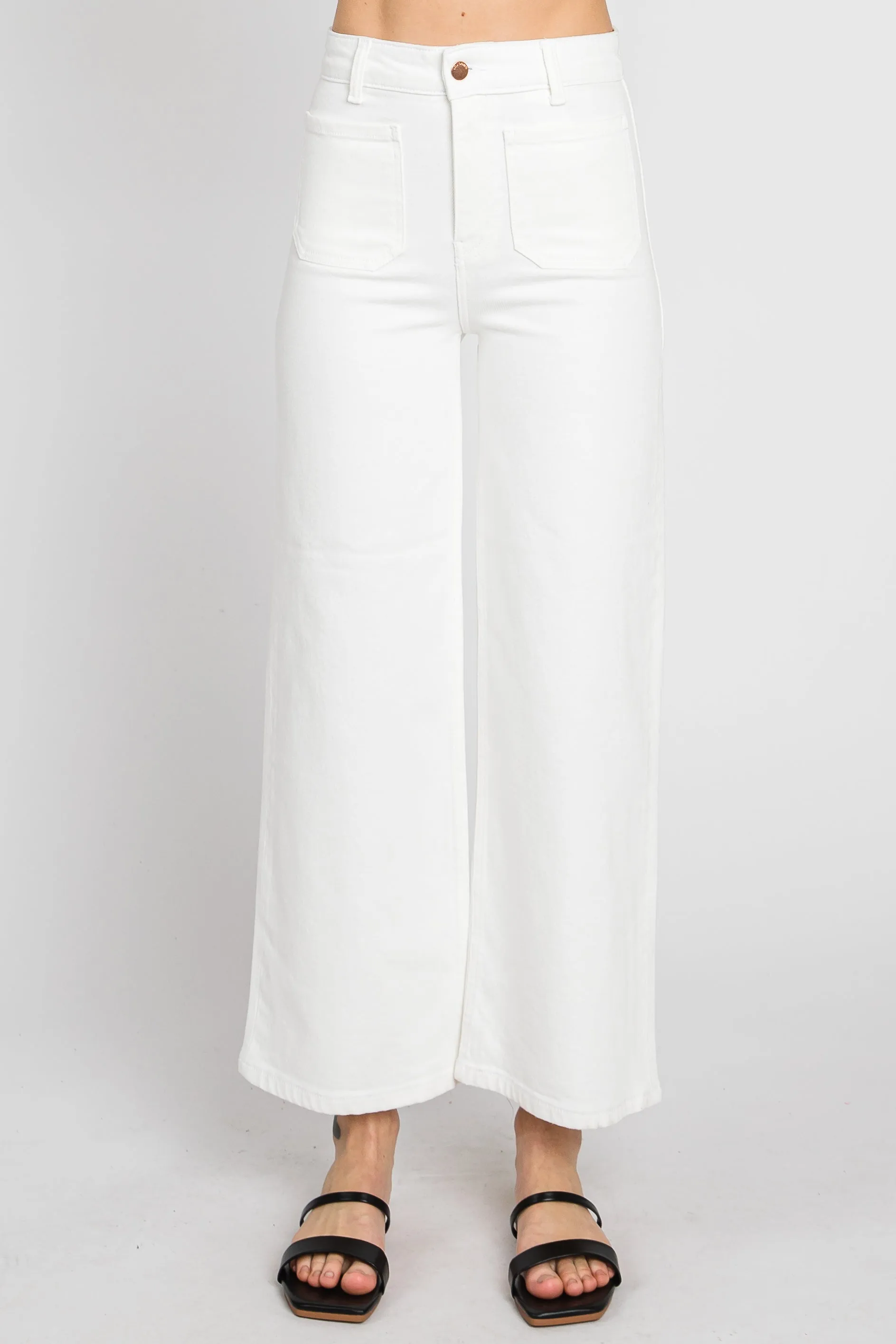 Selena Wide Leg Jeans in White