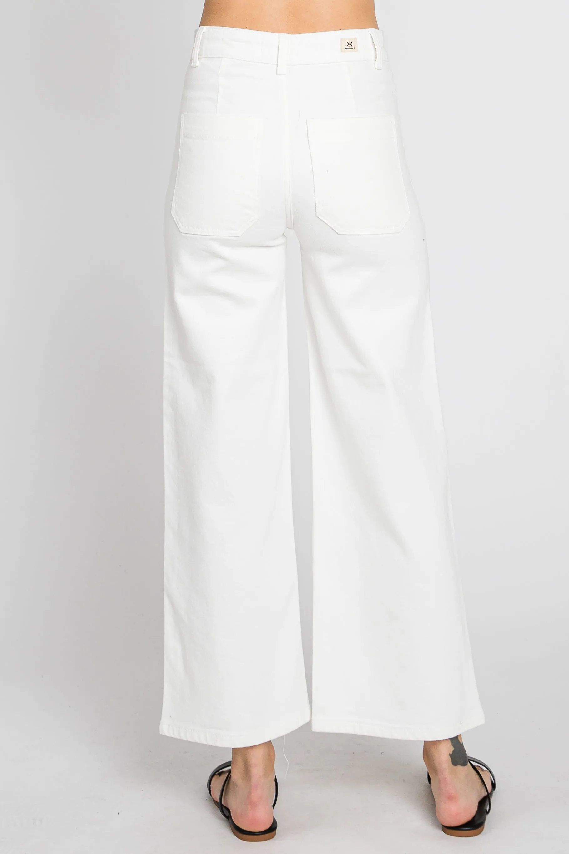 Selena Wide Leg Jeans in White