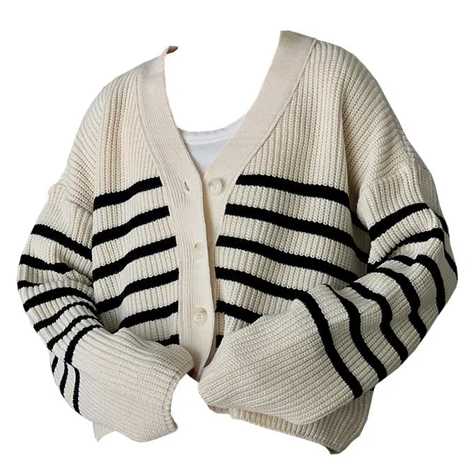 Self Made Striped Cardigan