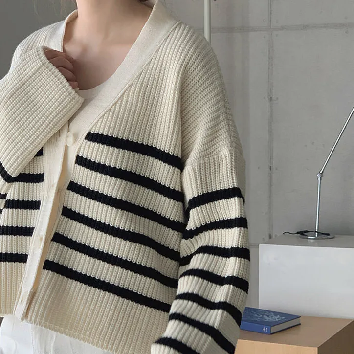 Self Made Striped Cardigan