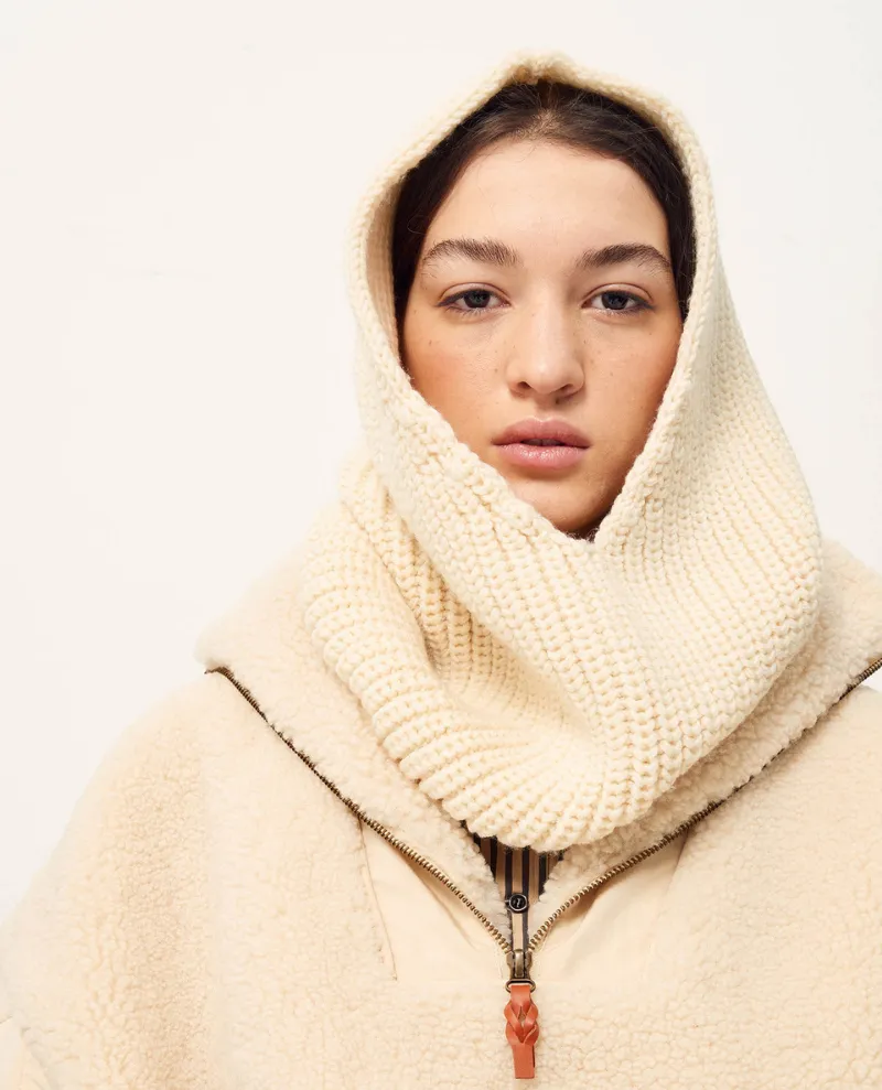 Sessun Cream Balaclava Wool Snood