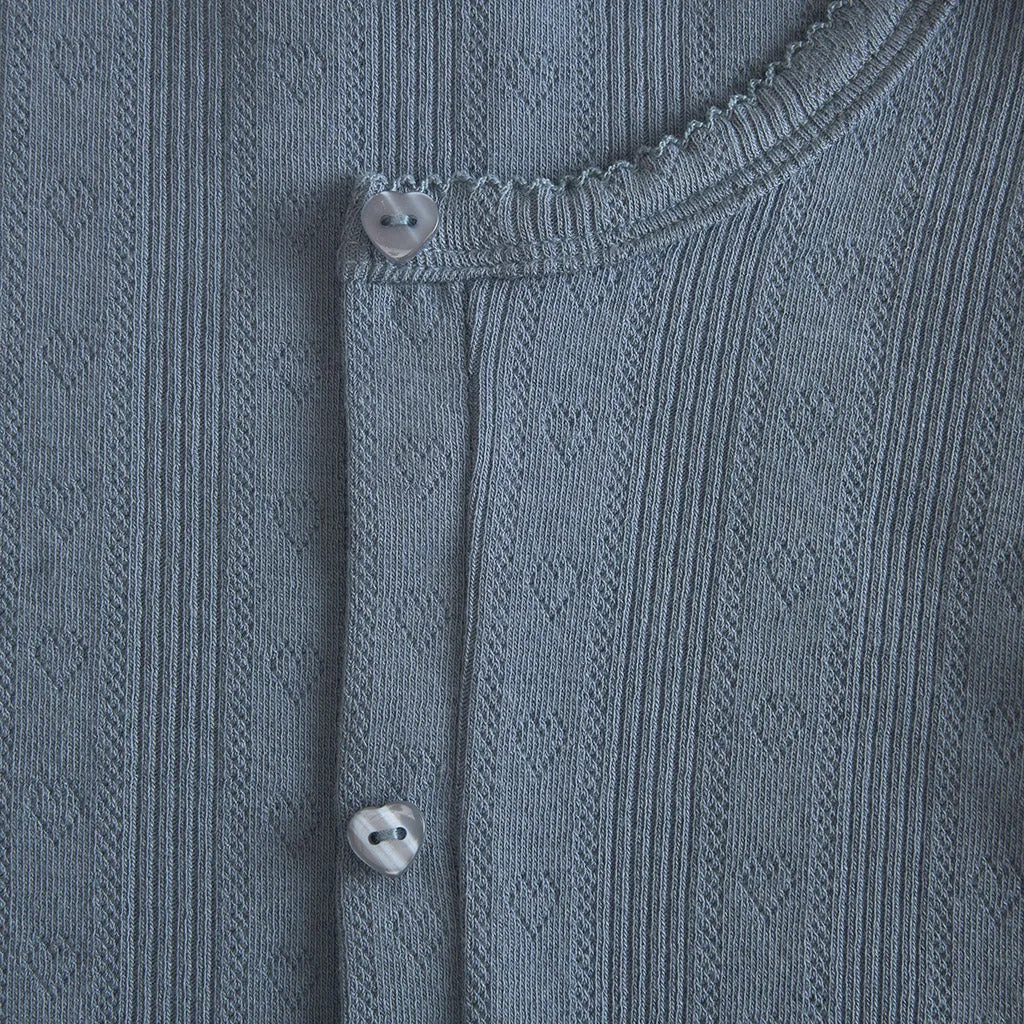 Slate Pointelle Cardigan