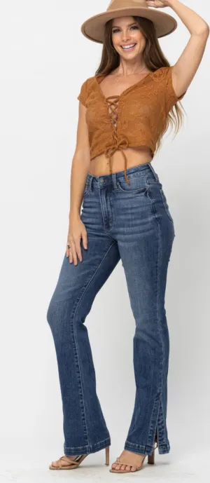 Slit bootcut tummy control Judy's