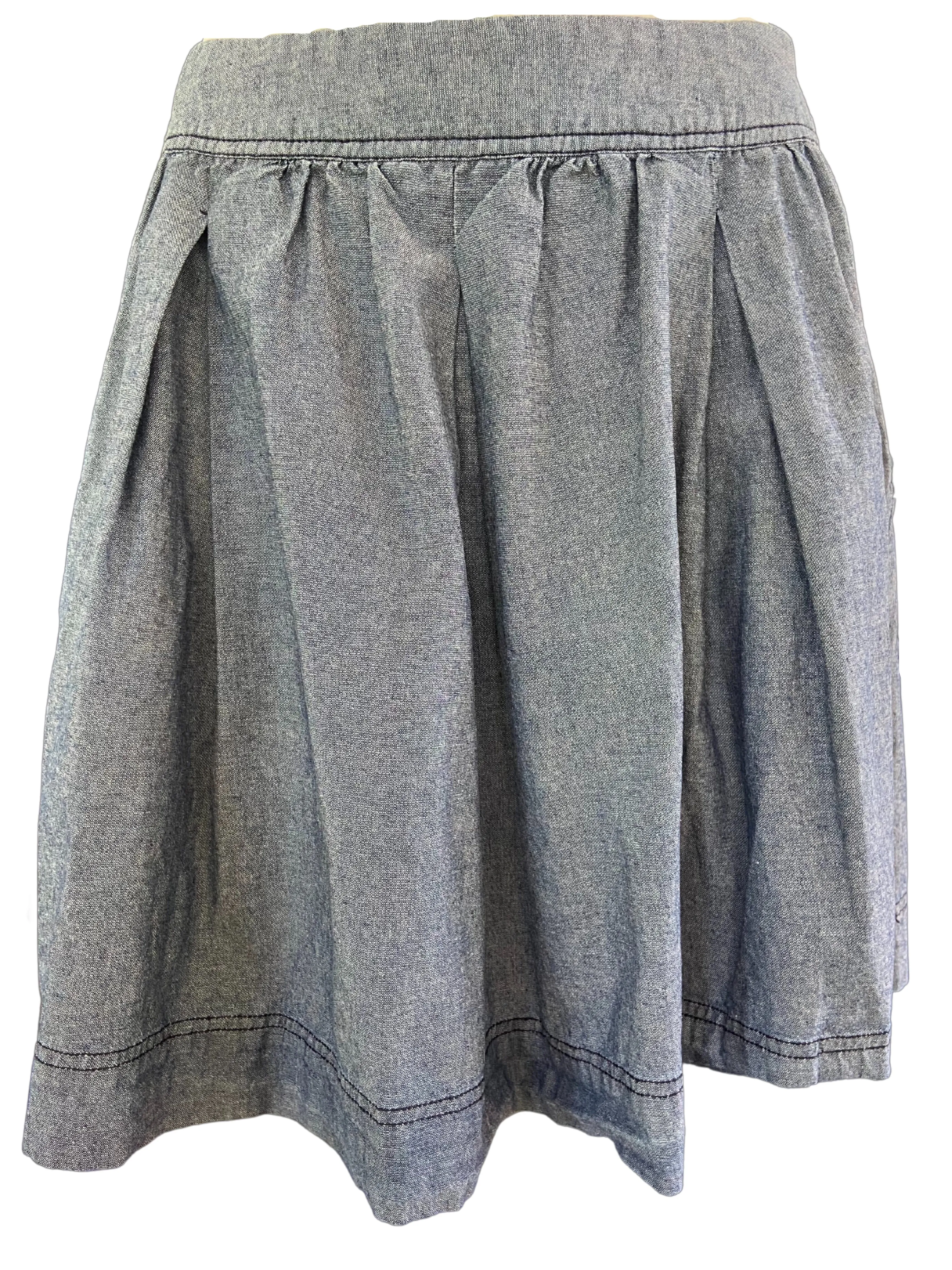 Soft Summer Chambray Mini Skirt