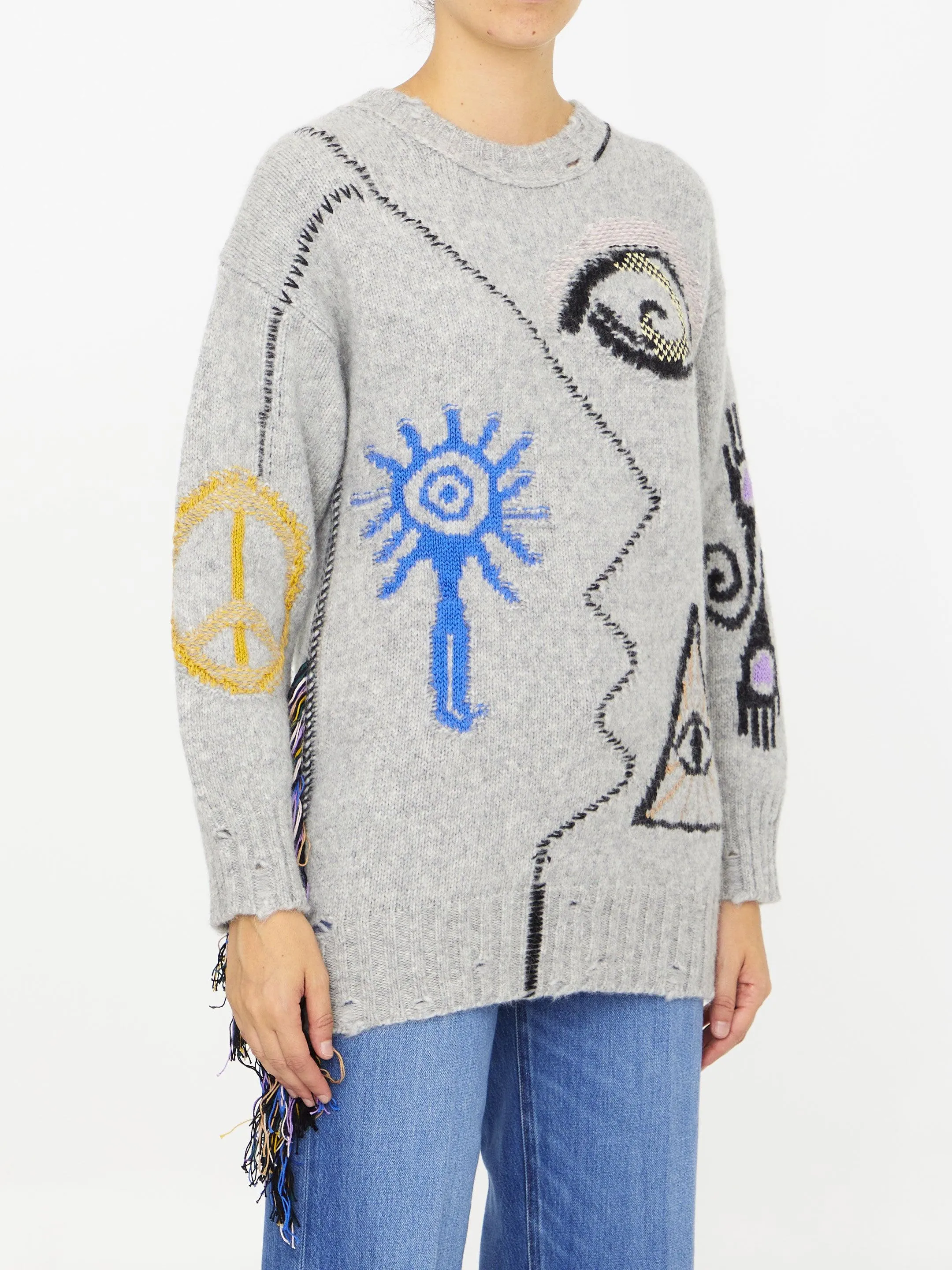 Stella Mccartney Folk Embroidery Jumper