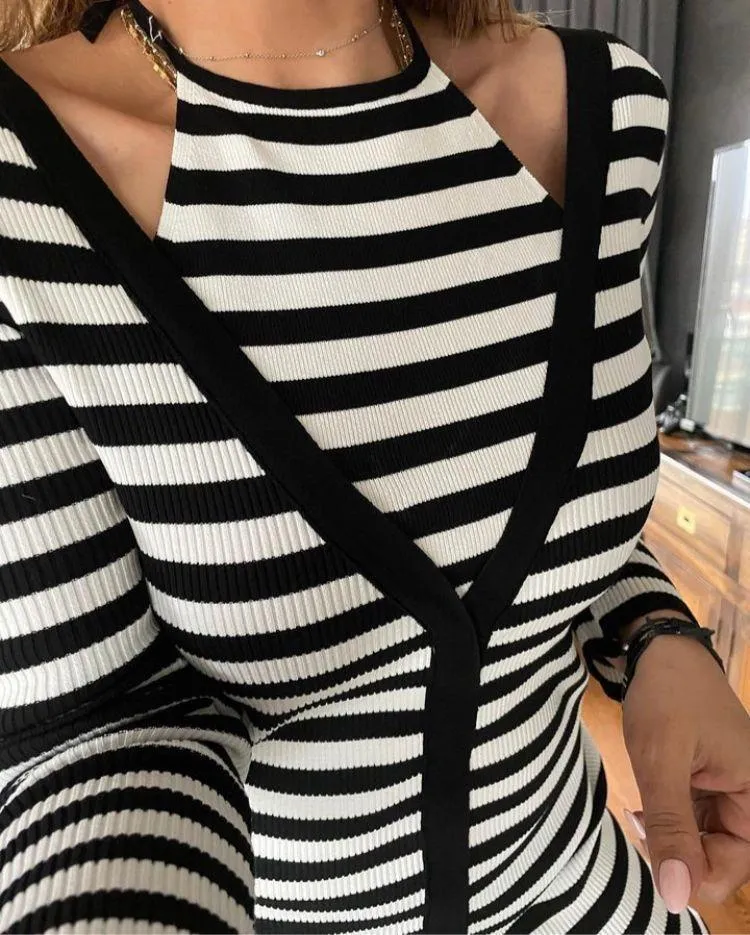 Striped Bodycon Dress