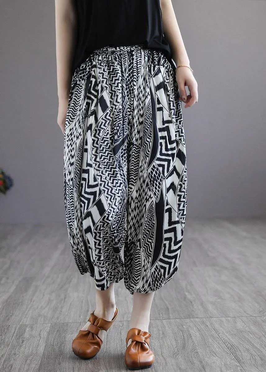 Style Print Retro High Waist Summer Harem Pants