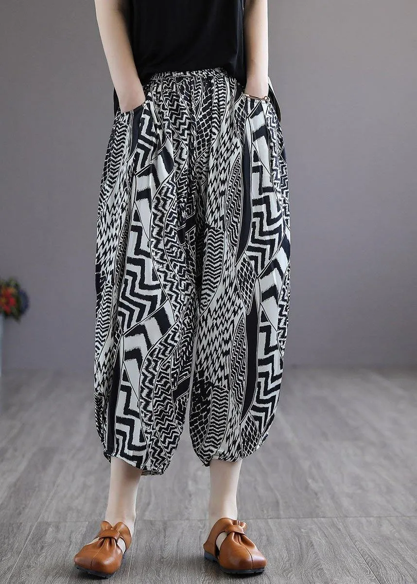 Style Print Retro High Waist Summer Harem Pants