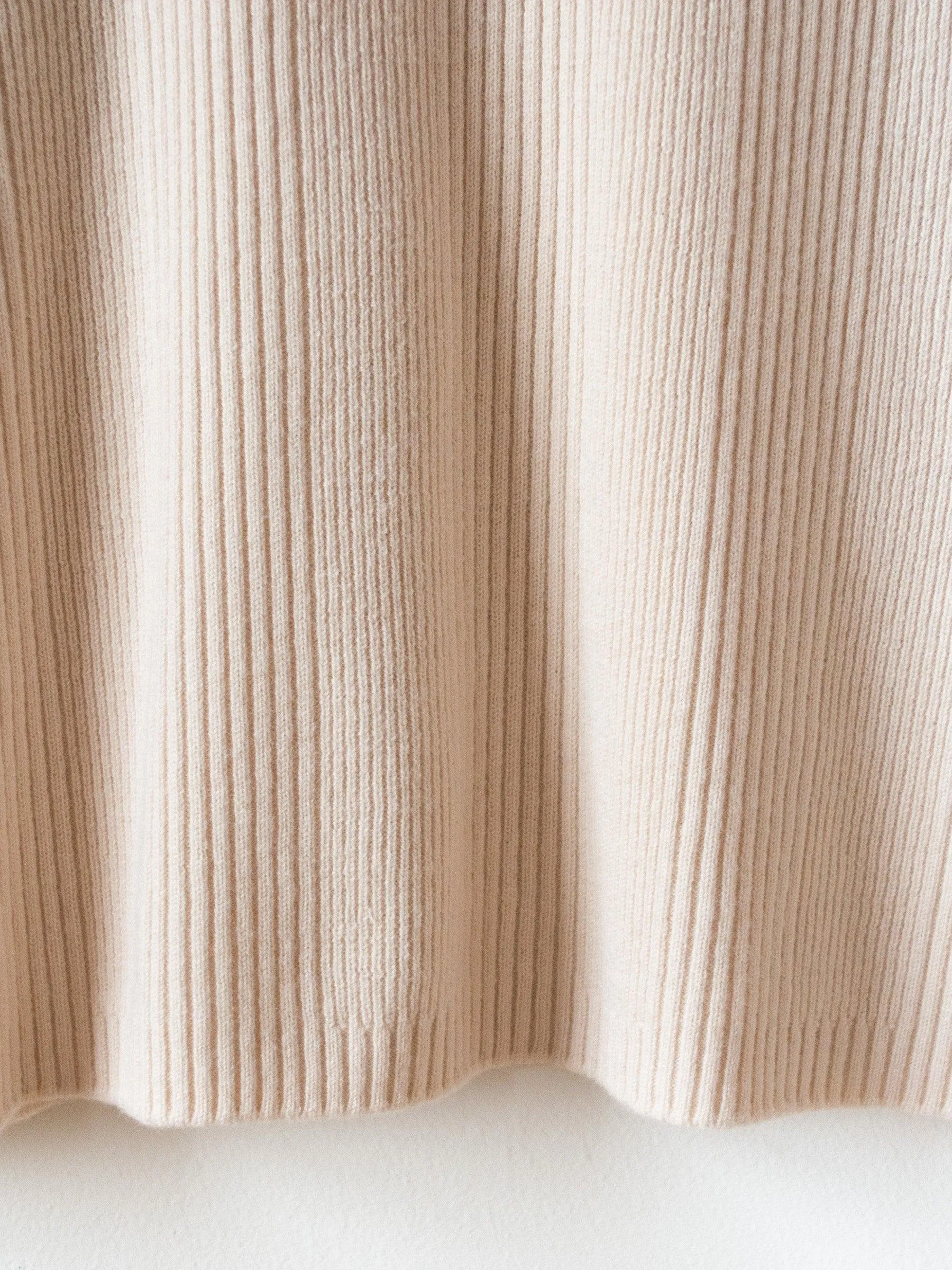 Super Fine Wool Rib Knit - Ivory